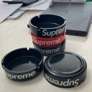 Supreme Black and Red Logo Ashtray Collection
